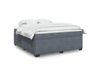Meubiana bed base and mattress, dark grey, 180x200cm, velvet