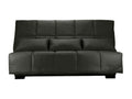 Fabric click-clack sofa with storage, Meubiana 15cm mattress, 193cm wide - Dark mottled grey