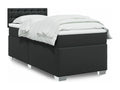 Meubiana bed base with black 80x200cm faux leather mattress