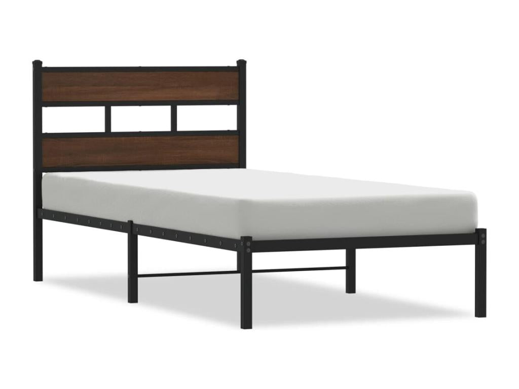 Bed frame without mattress with headboard 90x200 cm