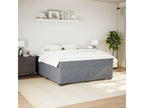 Meubiana bed base and mattress, dark grey, 180x200cm, velvet