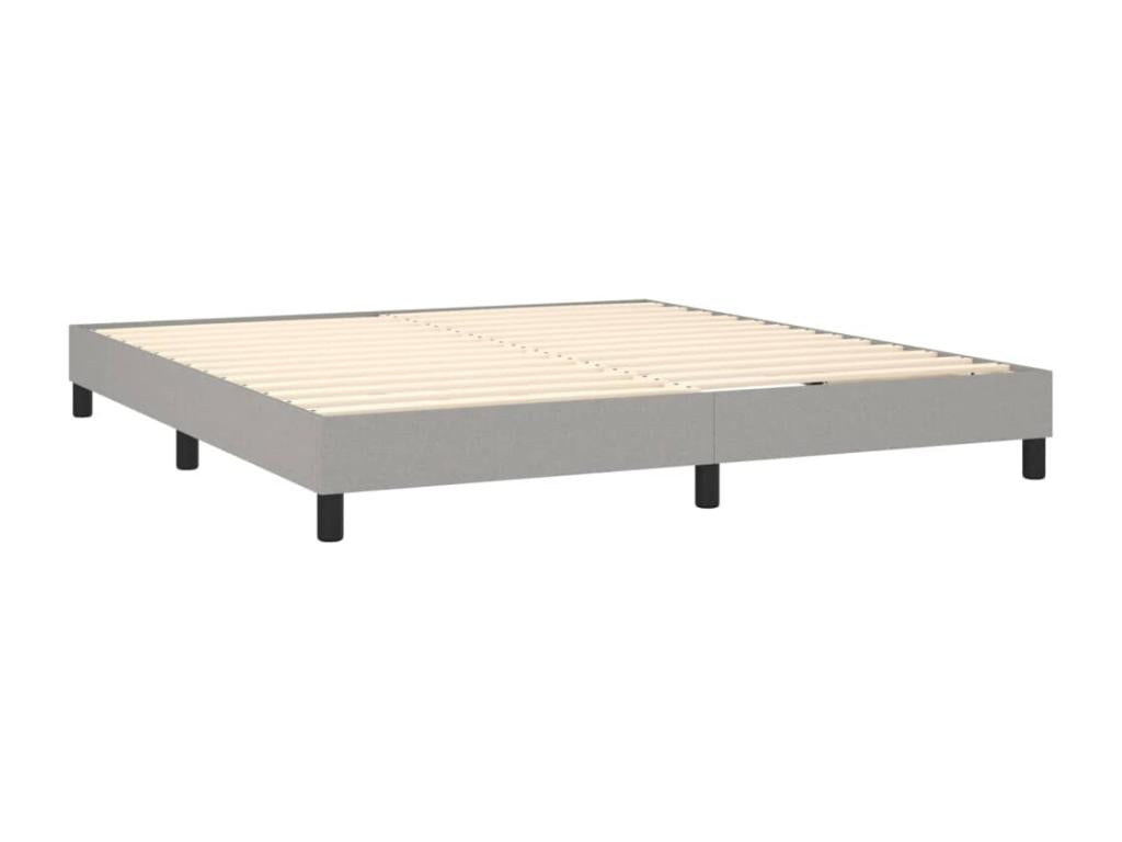 Meubiana bed base with light grey mattress 180x200 fabric