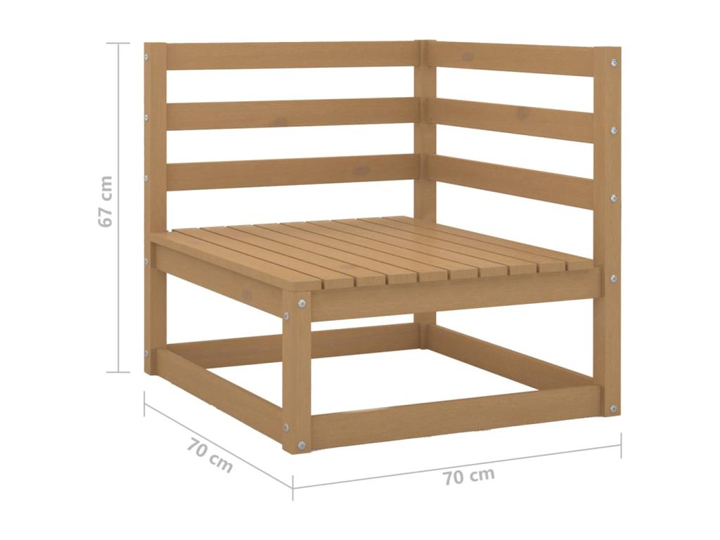 10-piece garden furniture set, solid pine wood, 31