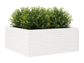 White planter 110x110x46 cm solid pine wood
