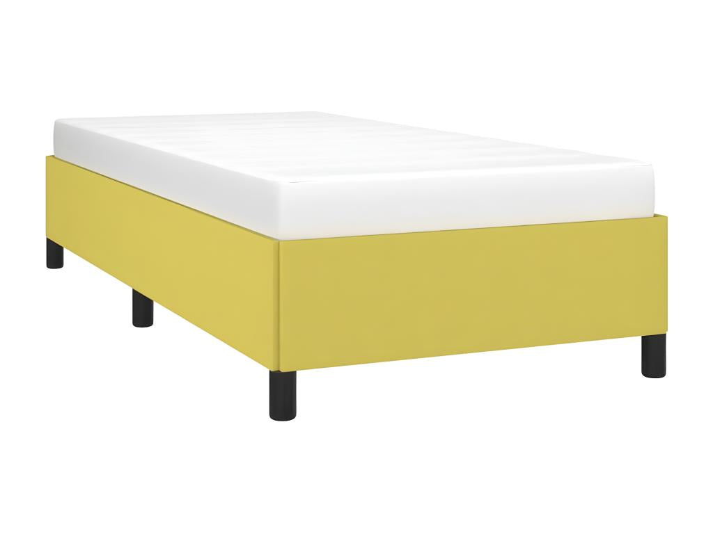 Green bed frame without mattress, 80x200 cm, fabric