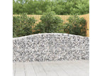 Arched gabion baskets, 2 pcs, 400x50x80-100, galvanized iron