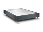 Upholstered bed base in anthracite grey velvet, 160x200 cm, 35 cm high
