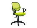 COOL Children's Office Chair, Ergonomic Swivel Chair with Armrests, Meubiana Seat, and Adjustable Height, Green Mesh