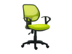COOL Children's Office Chair, Ergonomic Swivel Chair with Armrests, Meubiana Seat, and Adjustable Height, Green Mesh