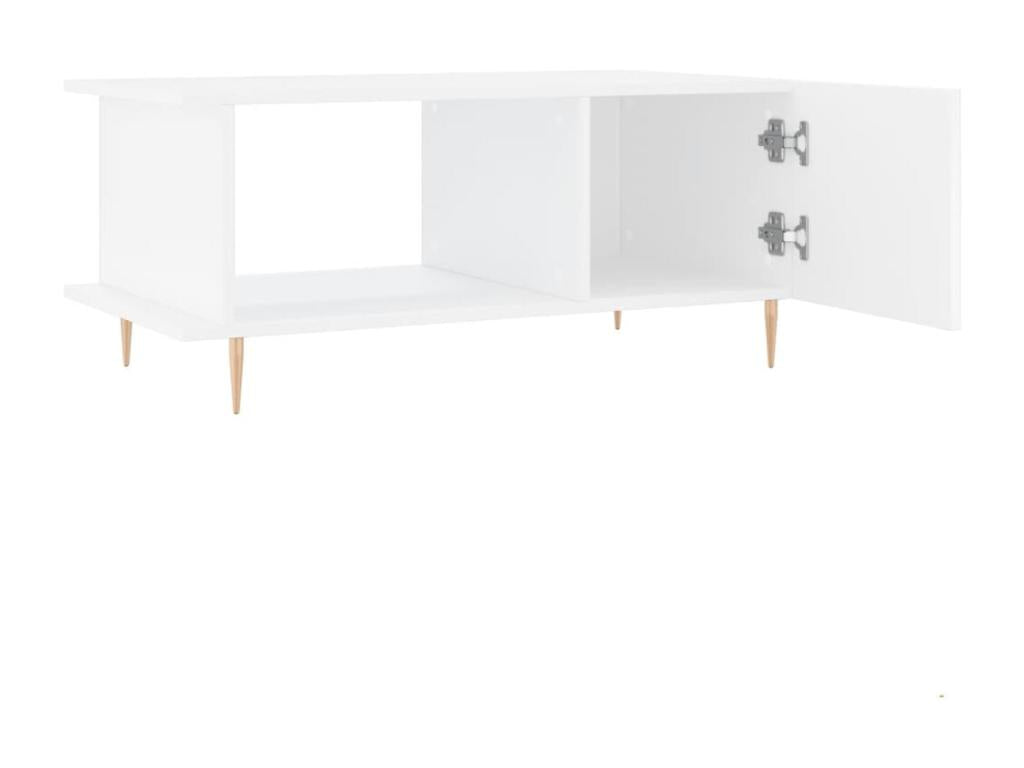 White coffee table 90x50x40 engineered wood