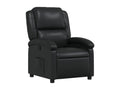 Black Faux Leather Reclining Armchair