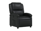 Black Faux Leather Reclining Armchair