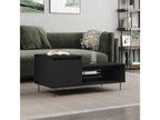 Black coffee table, 100x50x45 cm, engineered wood