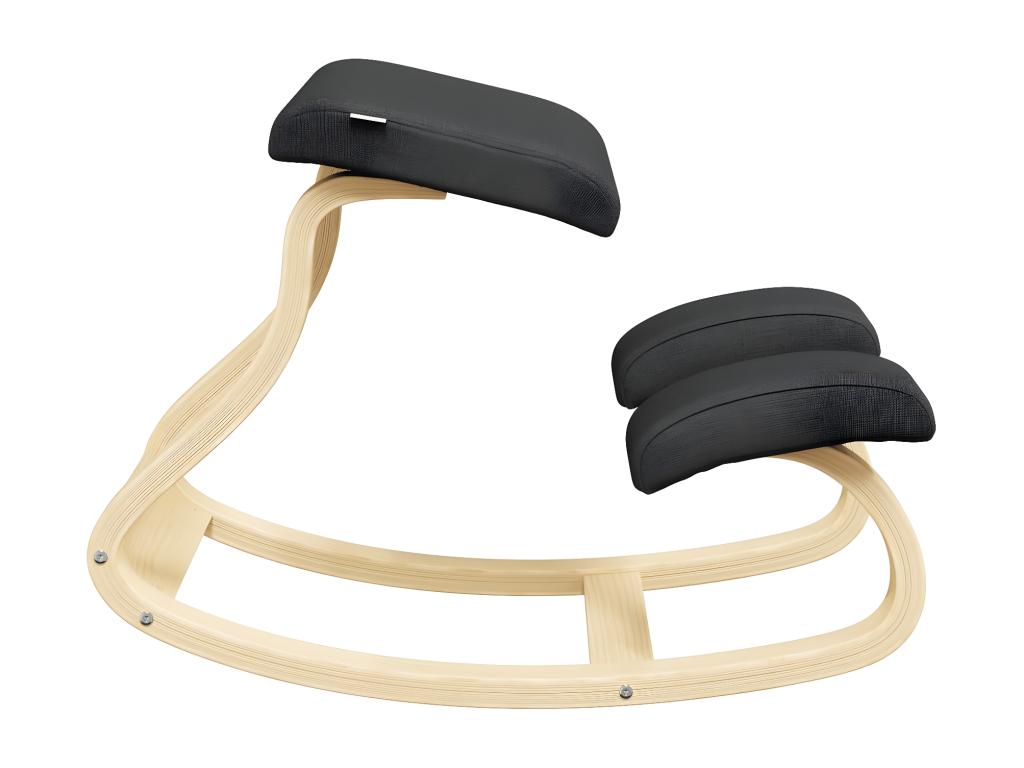 Black kneeling chair, 48x71x51 cm, birch plywood