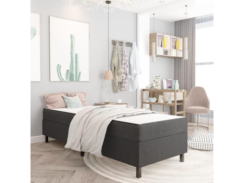 Grey Fabric Bed Frame 100x200