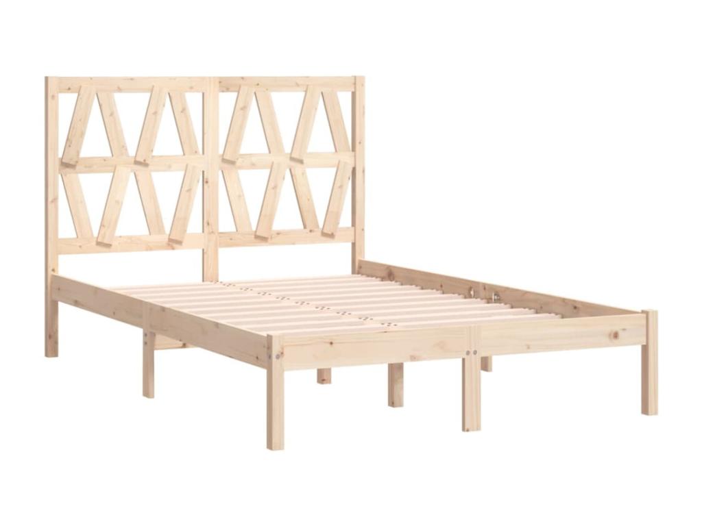 Solid pine wood bed frame 120x190 cm Small Double
