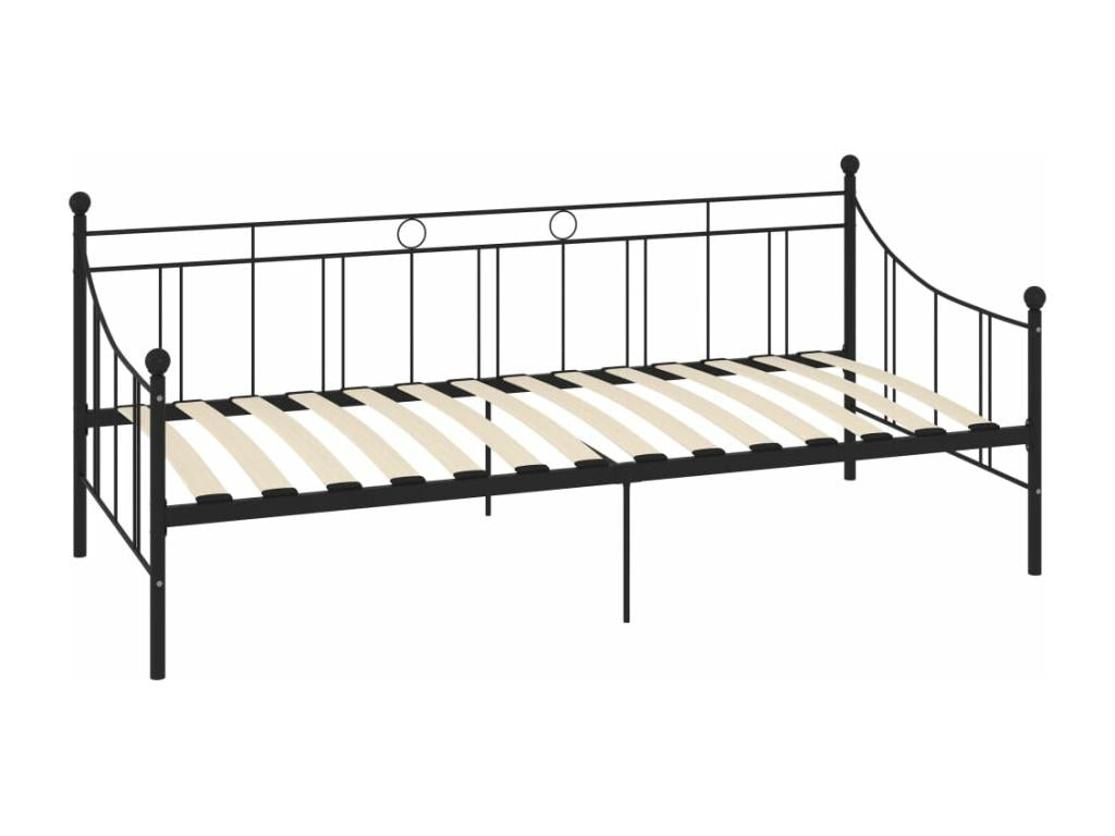 Black Metal Daybed Frame 90x200 cm