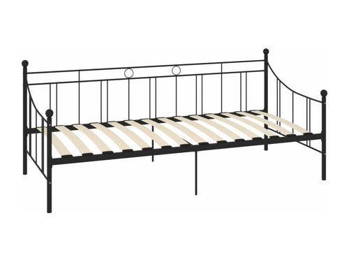 Black Metal Daybed Frame 90x200 cm